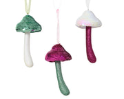 Mushroom Foam Hanging Ornament - Sequin Cap & Glitter Stem, 15.2 cm
