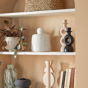Decoration Box "Mala" — White Ceramic Lidded Storage Box 1.6L