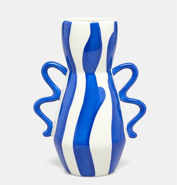 Vase Luis Blue - Hand-Painted Ceramic Home Decoration