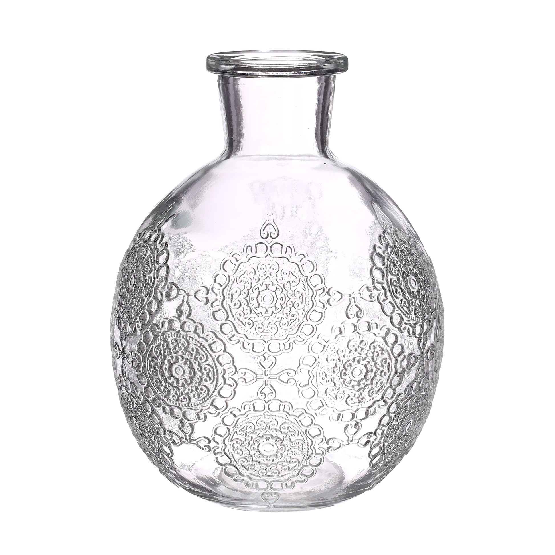 Bologna Clear Glass Bottle Vase