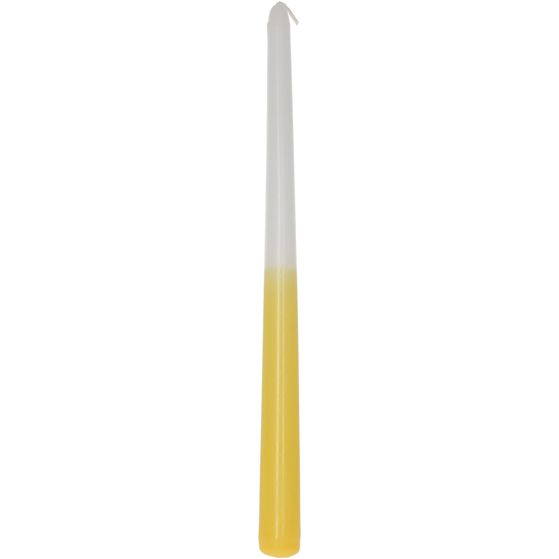 Candle Dip Dye Wax - Trendy Yellow and White Wax Candle, Set of 4