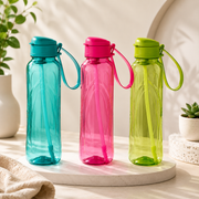 Sky Plastic Water Bottle with Straw