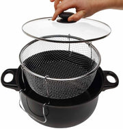 Deep Fryer with Glass Lid for All Stoves