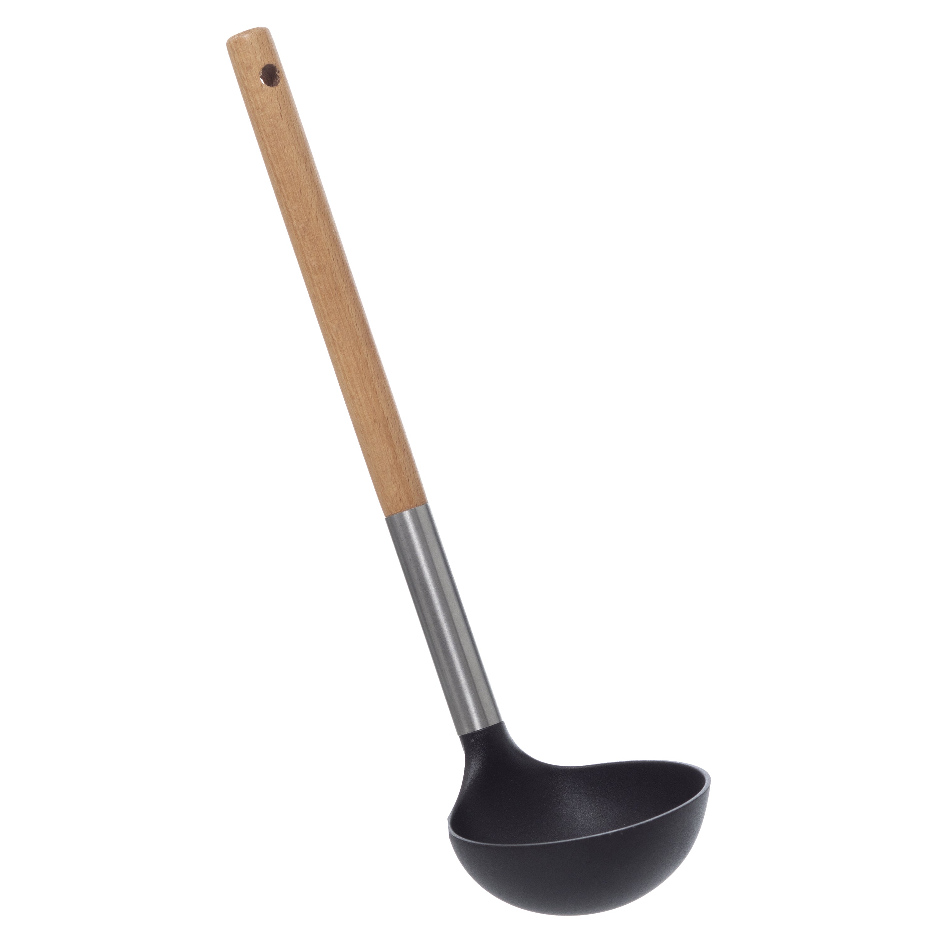 Laddle Nylon+Wood, Beech Handle, Durable Kitchen Utensil
