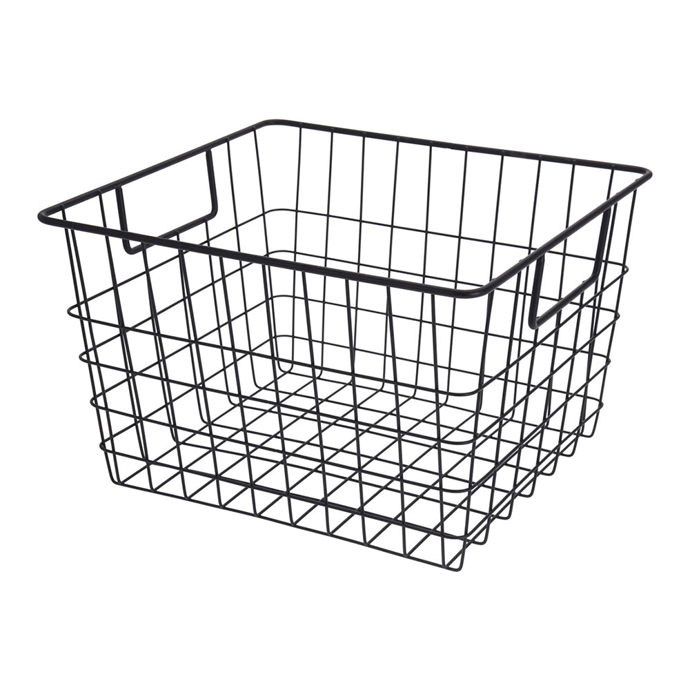 Black Metal Basket - 32X29Xh19 cm