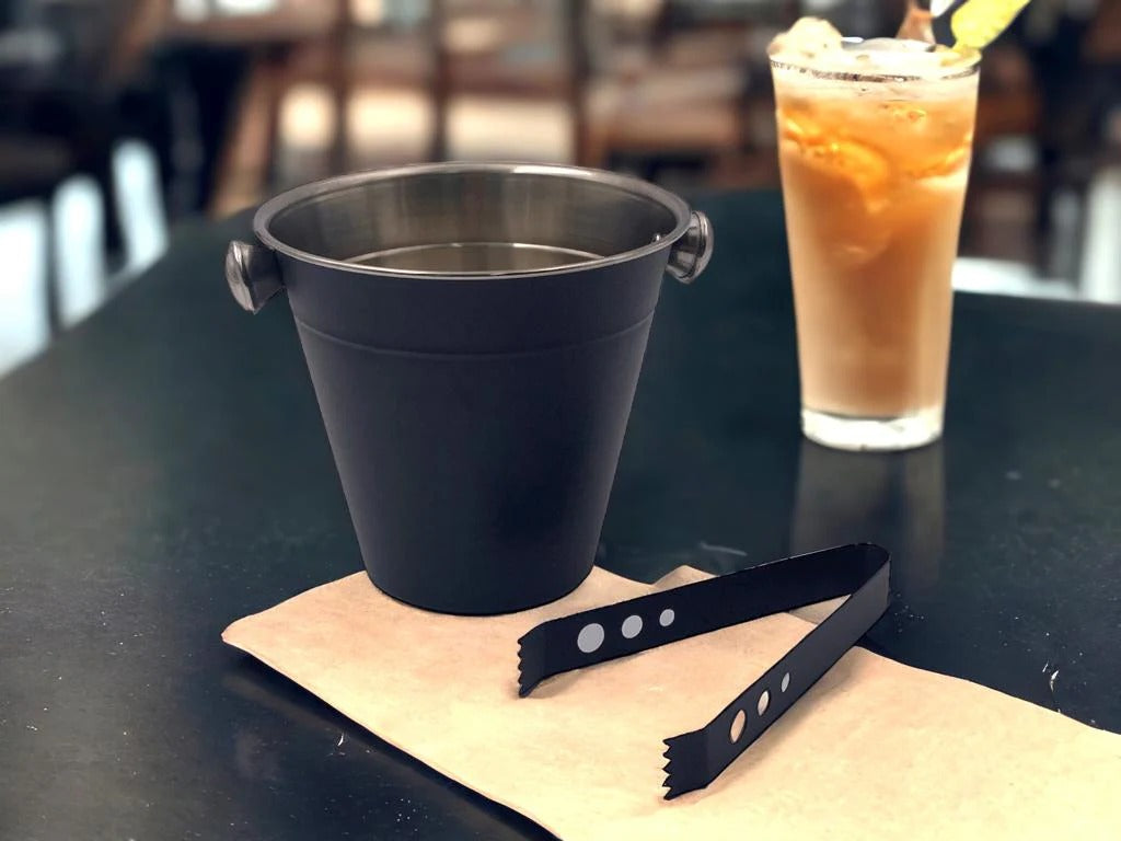 Stainless Steel Ice Bucket with Tong