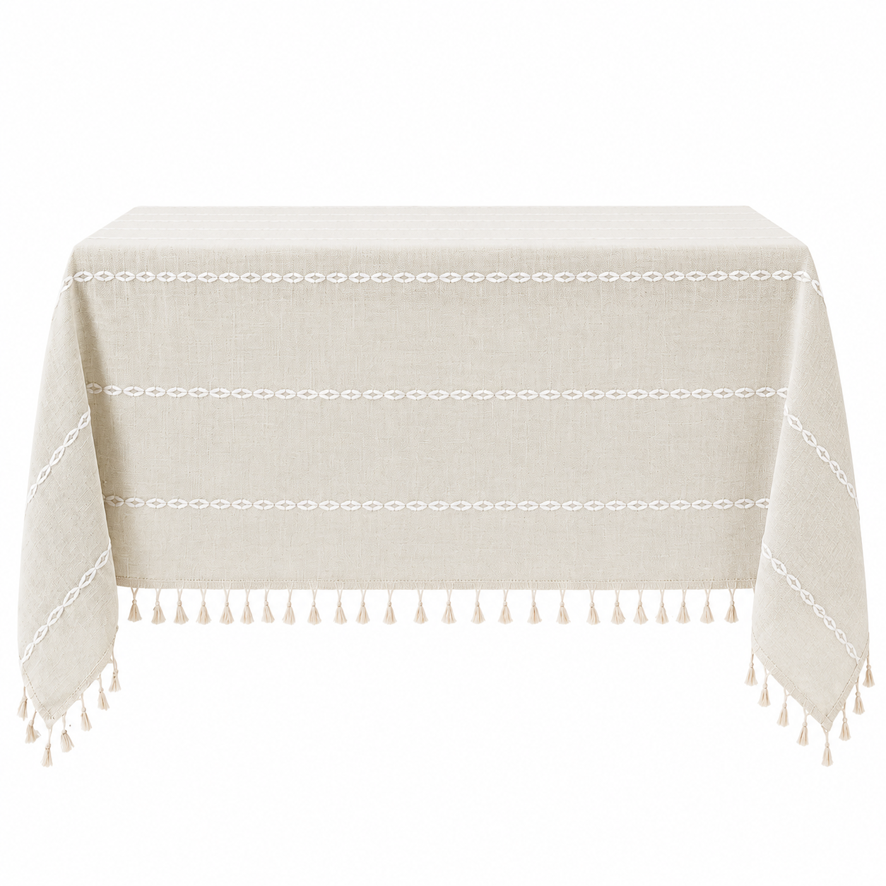 Tablecloth with Tassel Lace – 140 × 180 cm