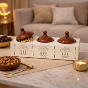 Metal Canister with 3 Bowls