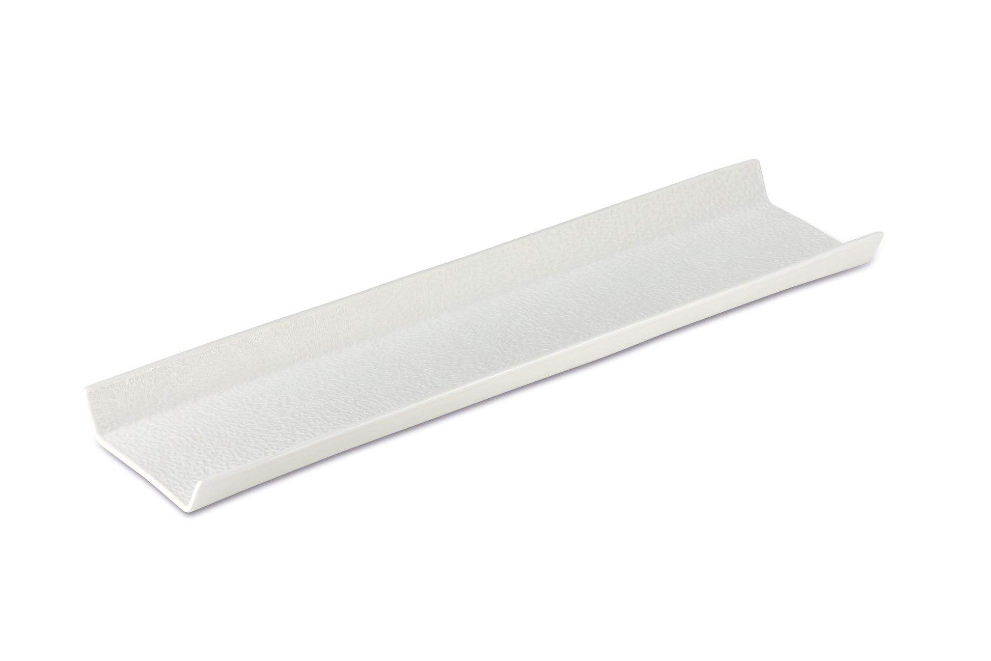 White Narrow Rectangular Gourmet Tray Porcelain Serveware 41x10.5cm