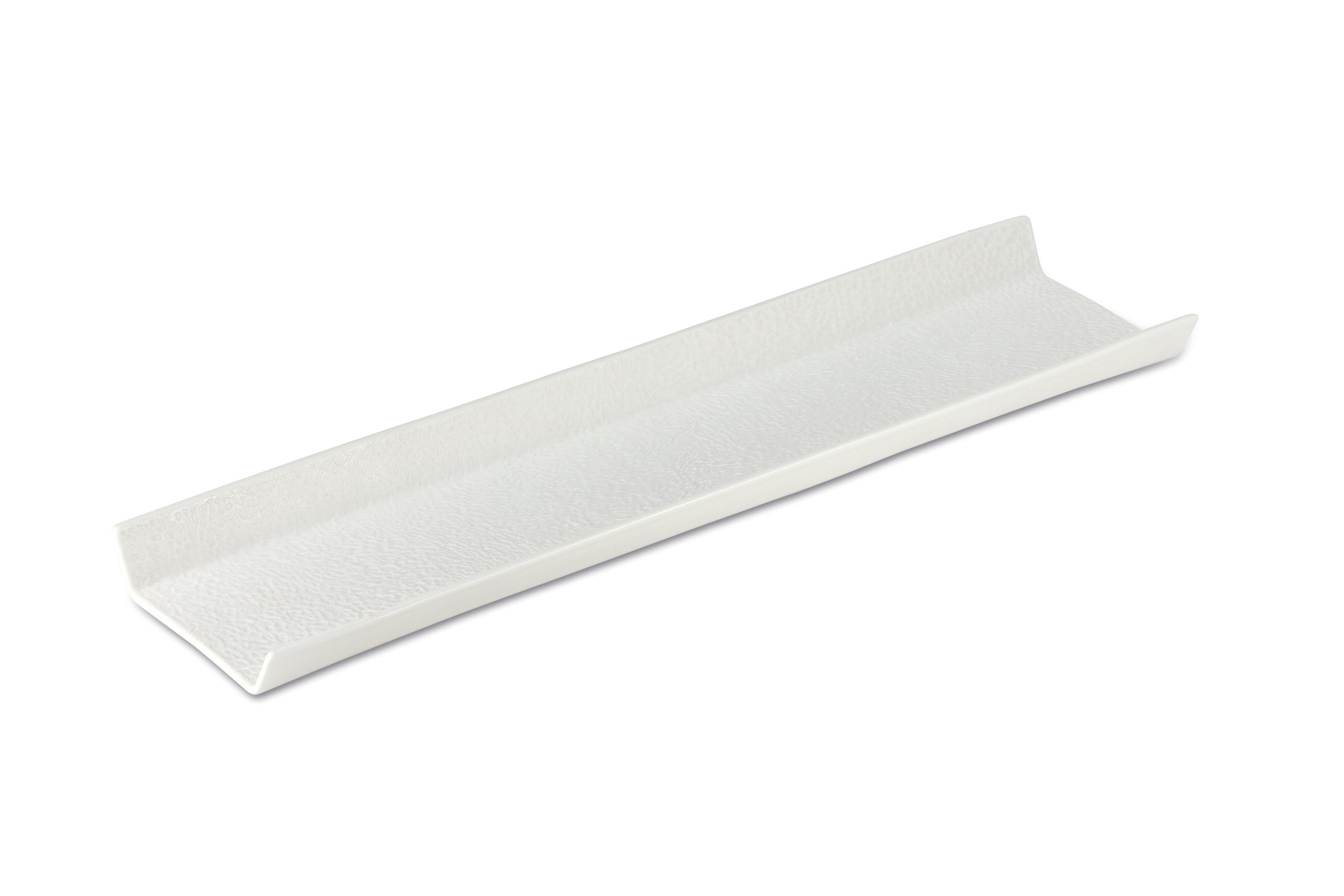 White Narrow Rectangular Gourmet Tray Porcelain Serveware 41x10.5cm