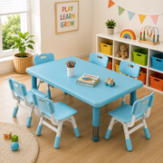 Olivia Rectangular Kids Table with Adjustable Height