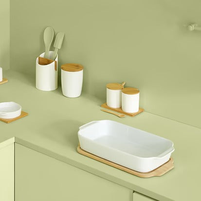 Ceramic Spices Jar + Bamboo Lid