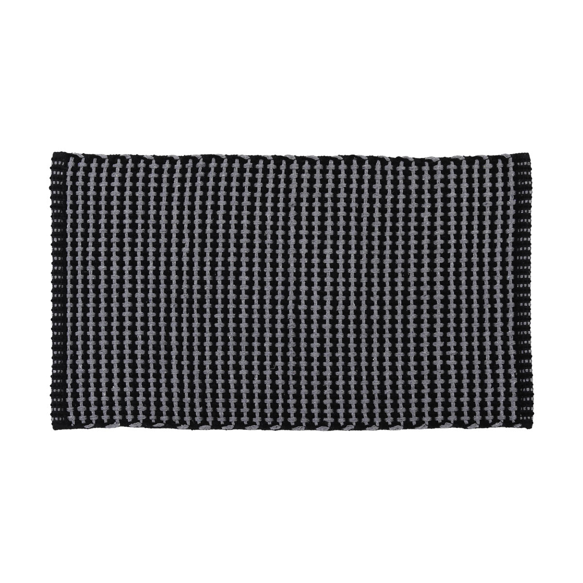 Weaved Mat Cotton Polyester Bath Mat Rustic Bathroom Decor 50x90 cm