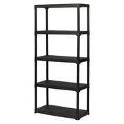 5 Plastic Shelving System, 90x40x175 cm, White
