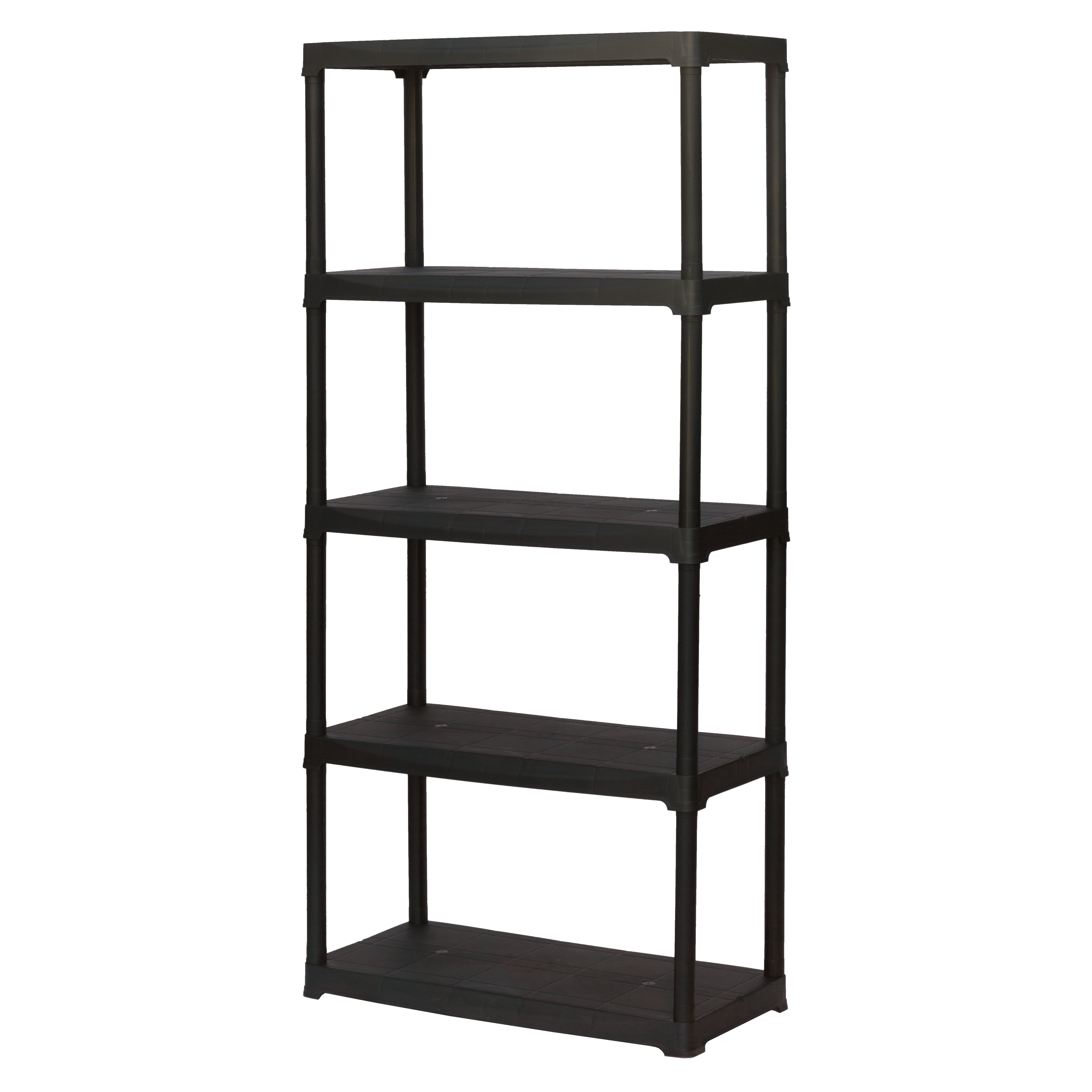 5 Plastic Shelving System, 90x40x175 cm, White