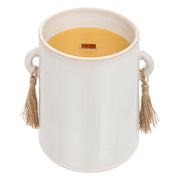 Soleya Scented Candle with Wooden Wick and Stoneware Container