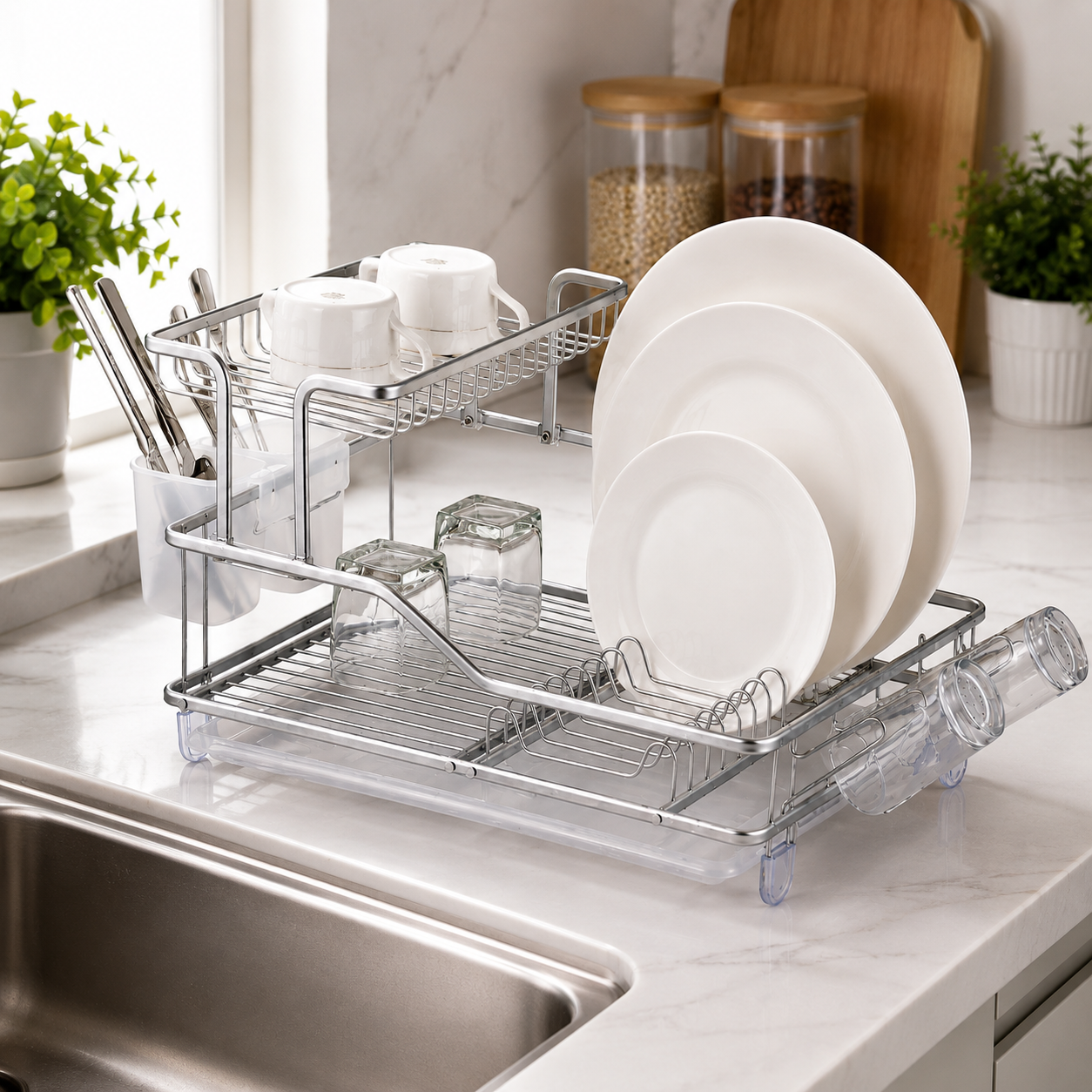 Aluminum Dish Drainer – 59×35×28 cm