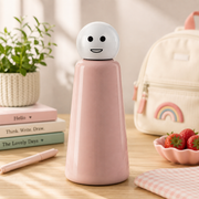 Skittle Bottle Original 500ml Stainless Steel Kids Water Bottle Pink Smile