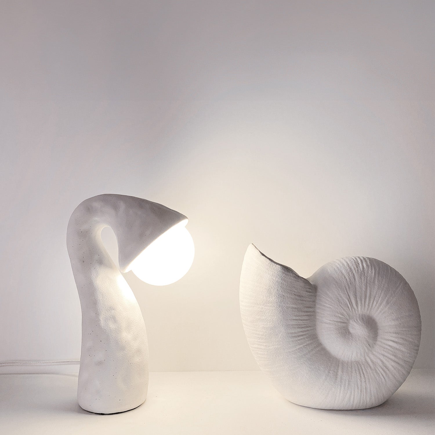 Table Lamp Urban Modern Ceramic Sculptural White Lighting