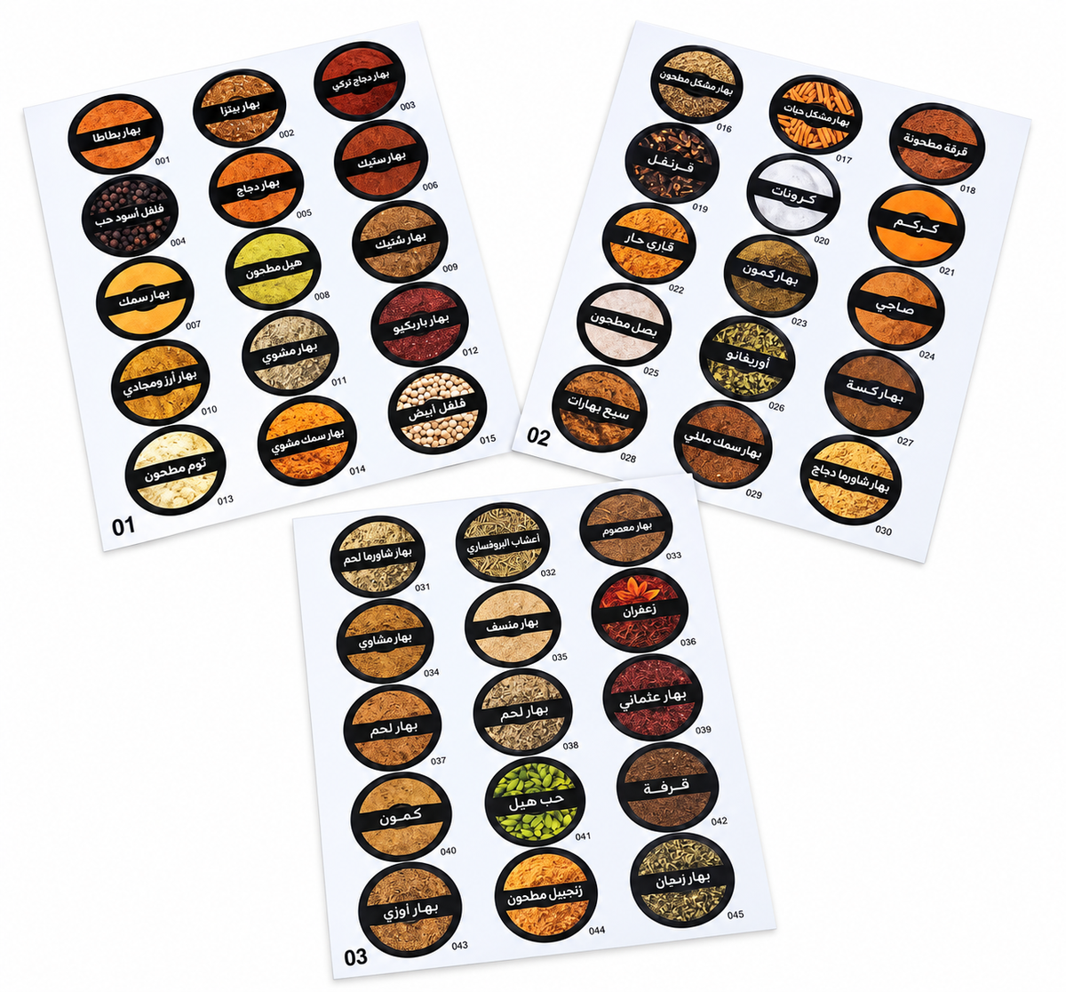 Spice Label Stickers – 135 Pieces