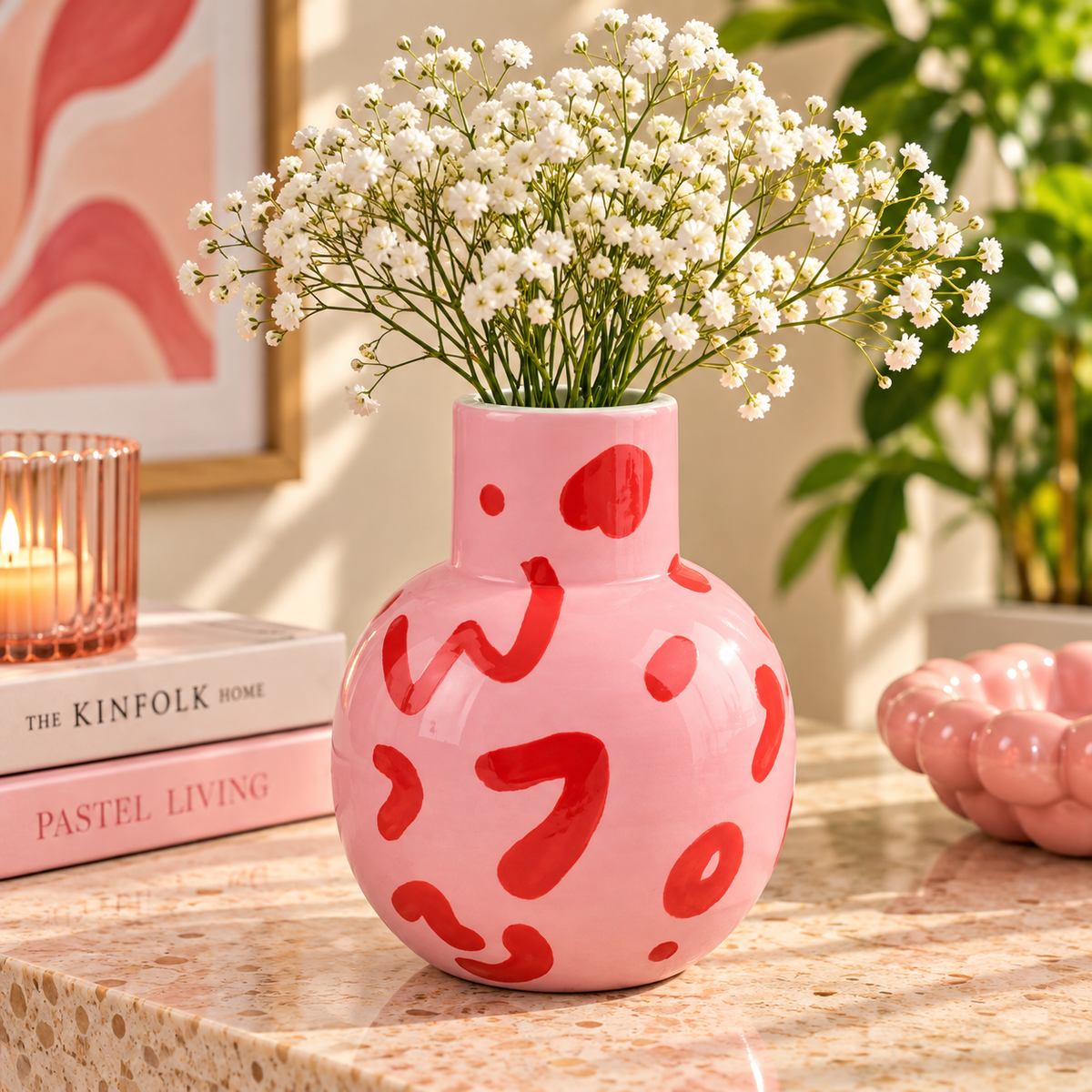 Vase Rosita – Hand-Painted Ceramic, Stylish Home Decor