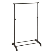Pan entry-level single clothes rail - Adjustable Steel Rail with Wheels