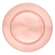 Pink Beaded Presentation Plate - 33 cm PP Serving Charger