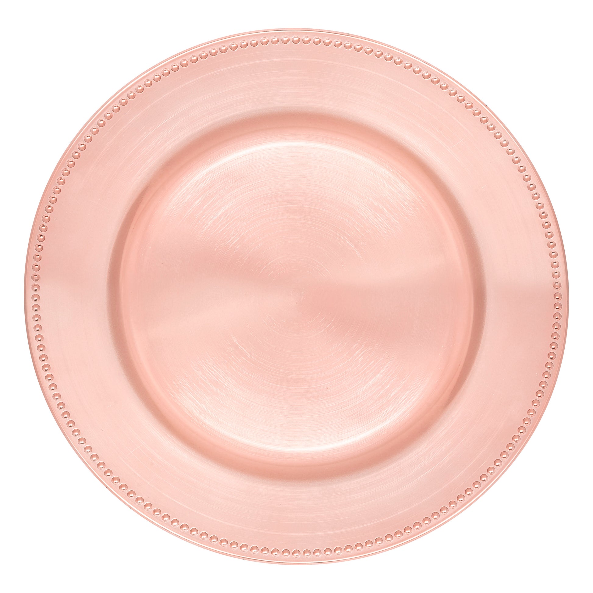 Pink Beaded Presentation Plate - 33 cm PP Serving Charger