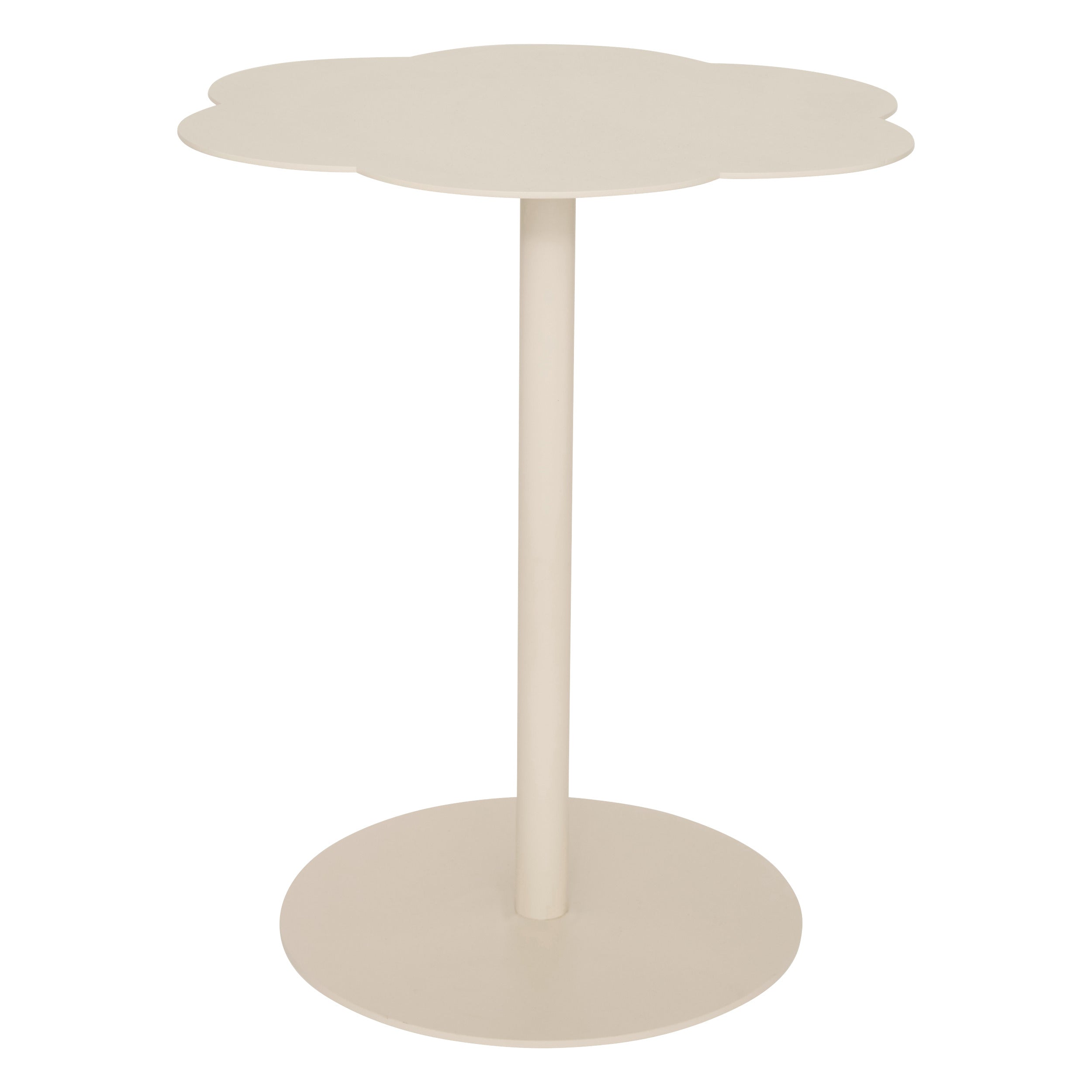 Side Table "Fiora" - Flower-shaped Steel Side Table, D43 x H50.5 cm