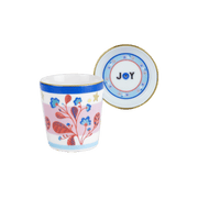 CUP WITH LID/SAUCER LEAVES