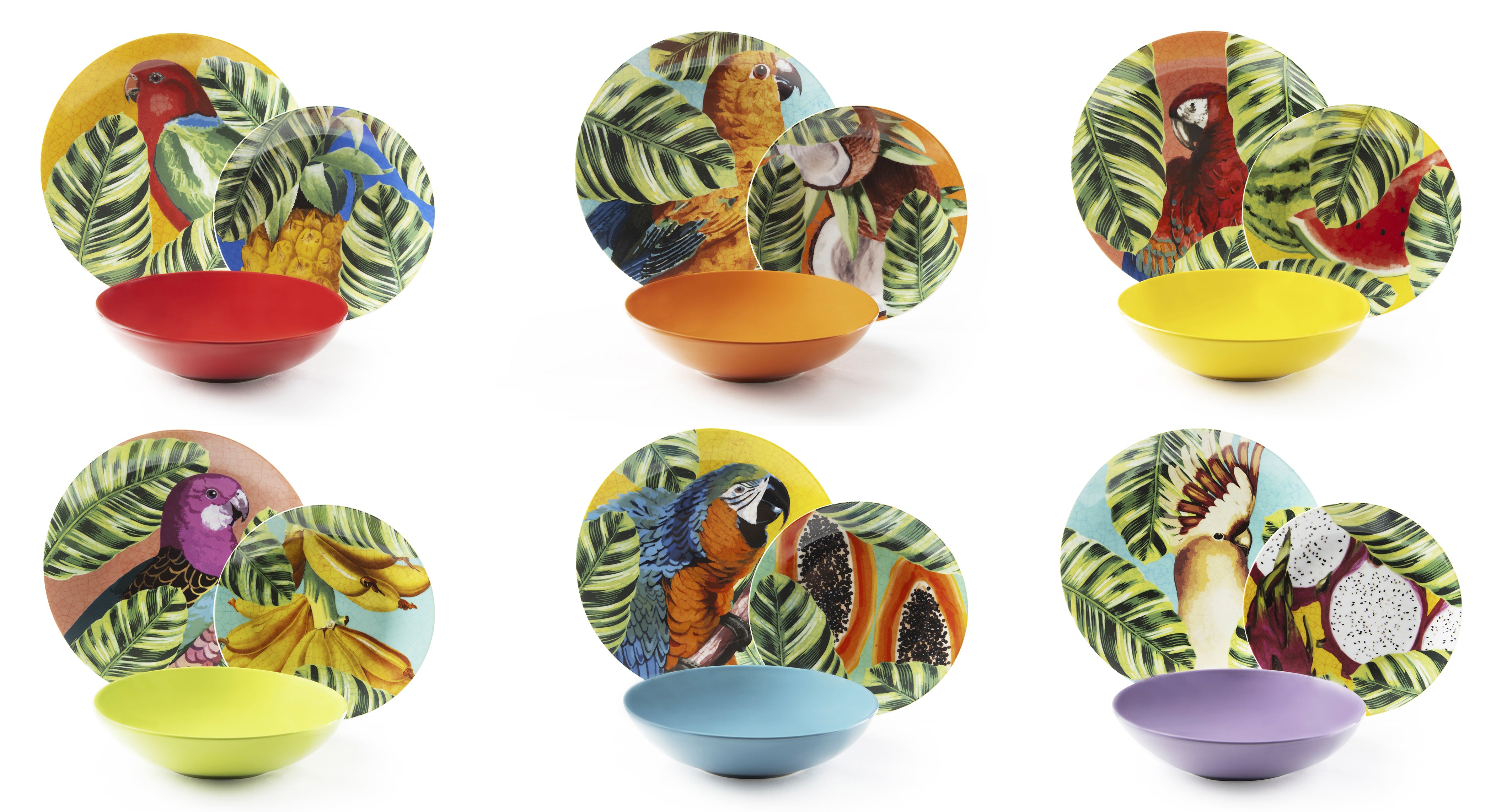 Havana Dinner Set - 18-piece Porcelain and Ceramic