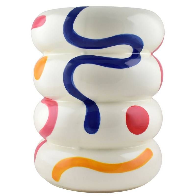 Plant Pot Martina Pintura - Hand-Painted Ceramic Flower Pot