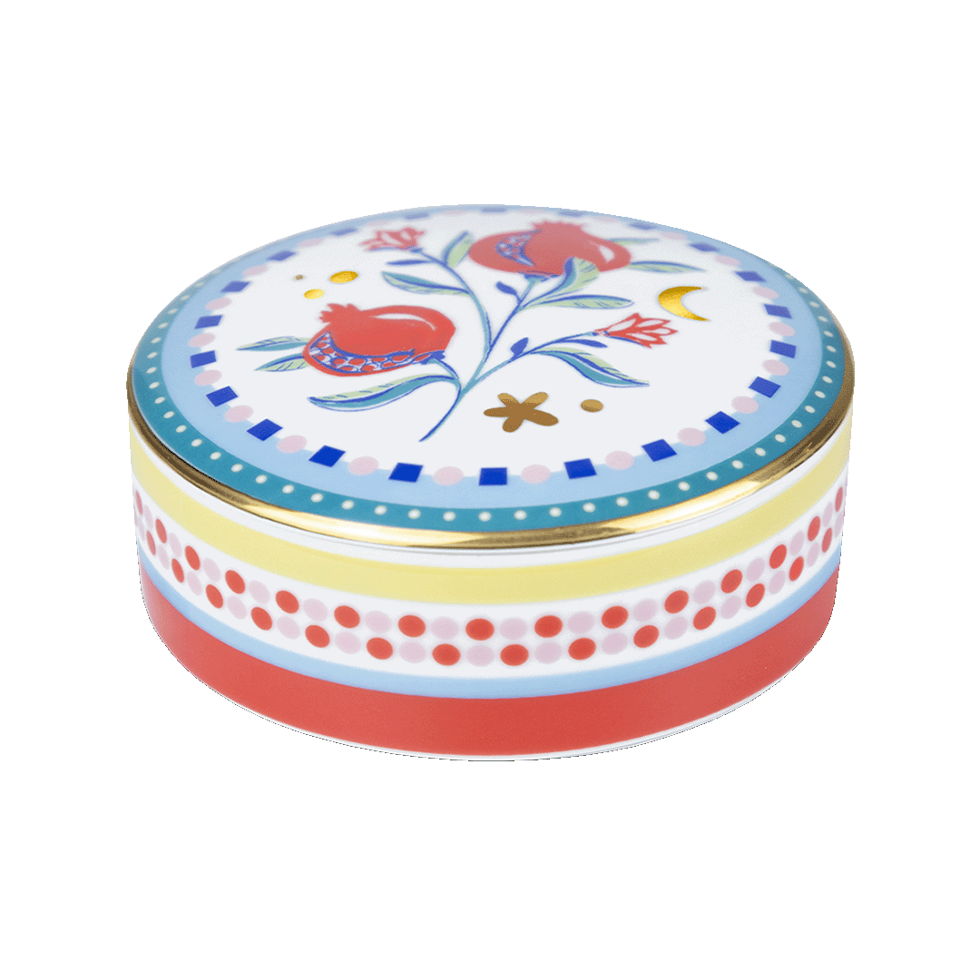Round Box Mamma Mia Porcelain Decorative Box Ø13cm H5cm