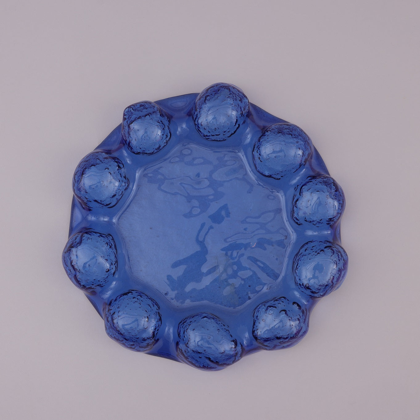 Handmade Cloudy Glass Serving Plate