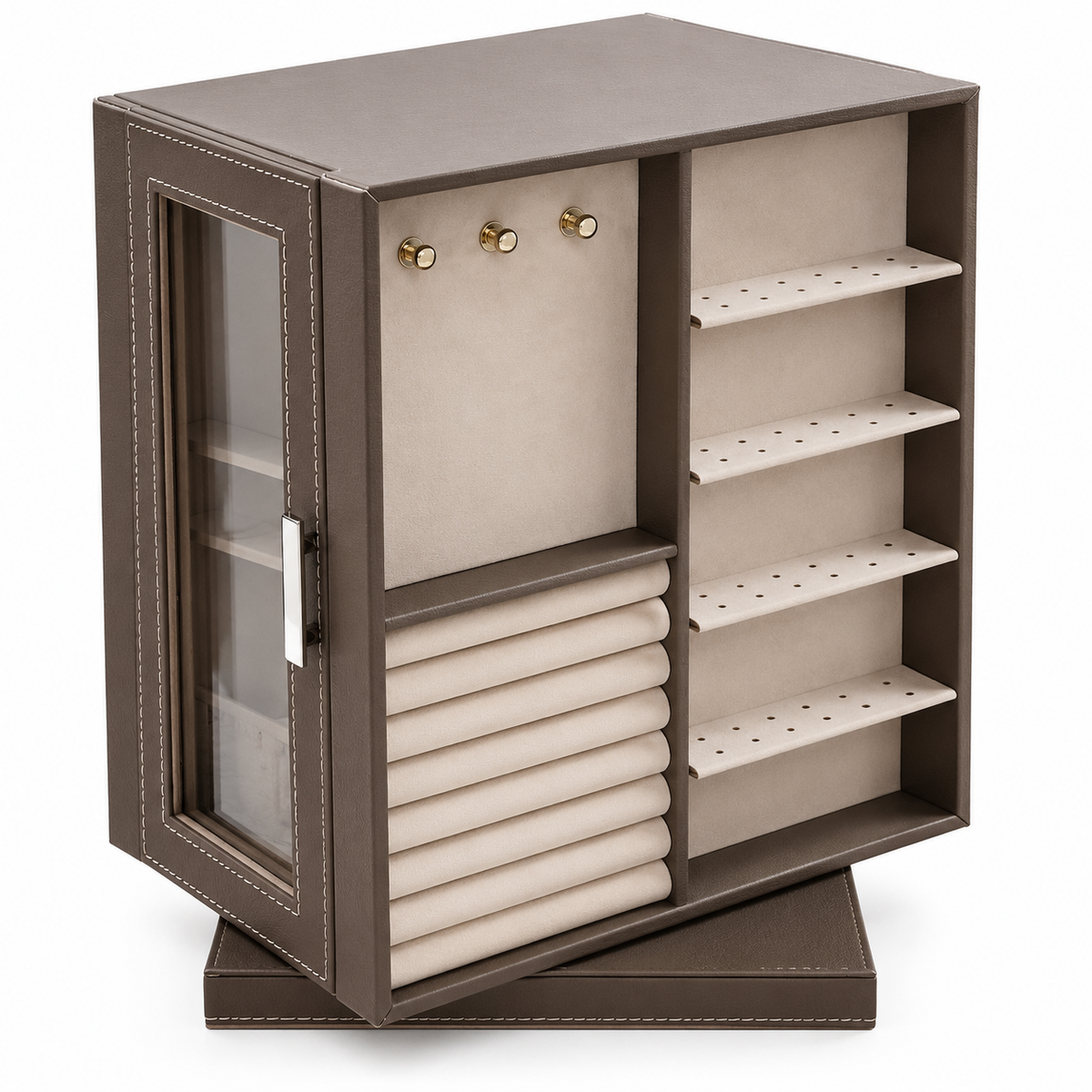 Leather Jewelry Box – 22.5 × 16 × 28 cm