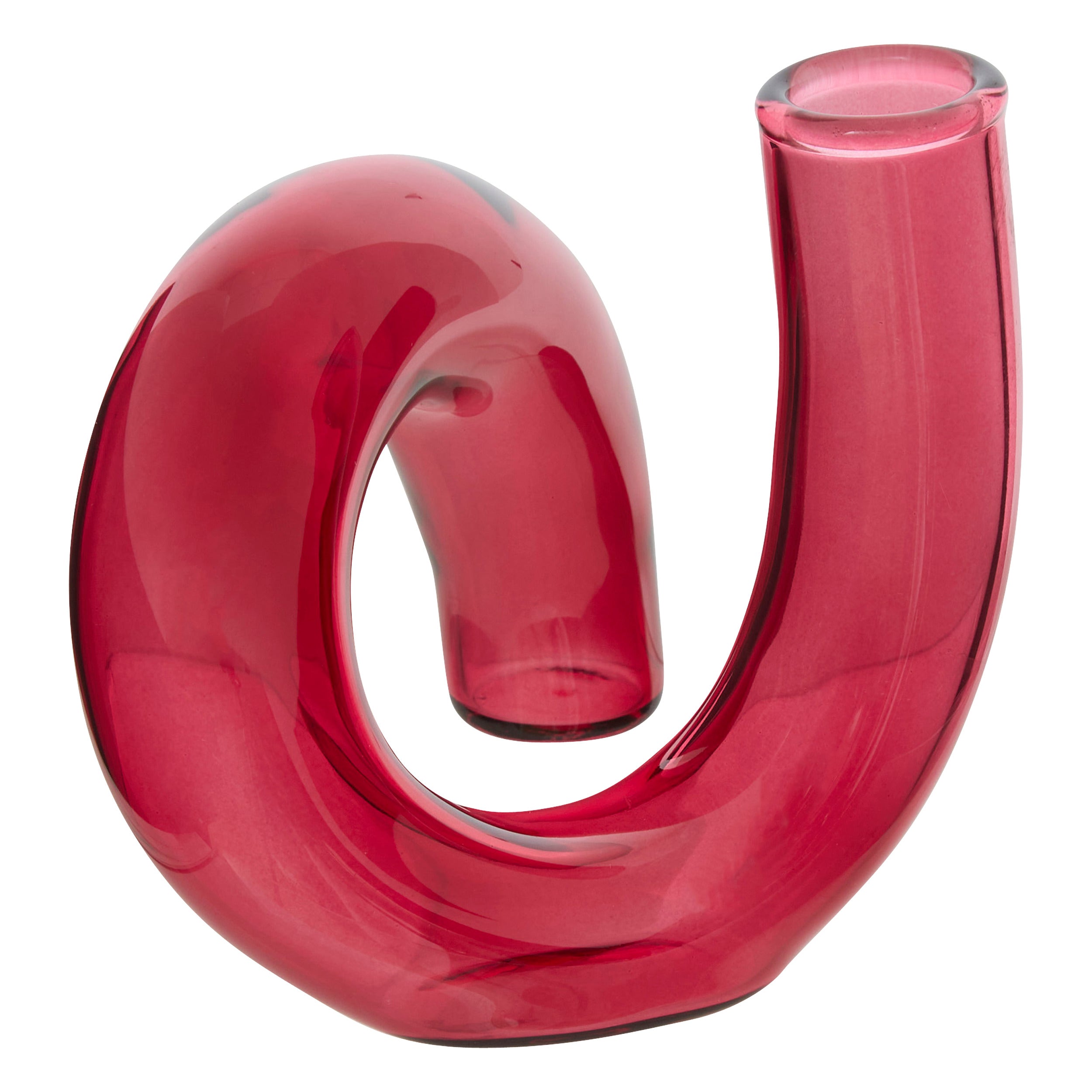 Bud Vase "Chéri" - Tubular Spiral Tinted Glass Bud Vase, 12 cm