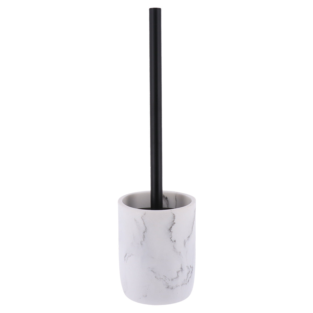 Marble Toilet Brush Resin Bathroom Accessory with Black Handle