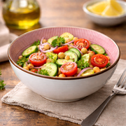 Deep Stoneware Plate 18.5 cm Embossed Winter Garden, Pink Green Grey