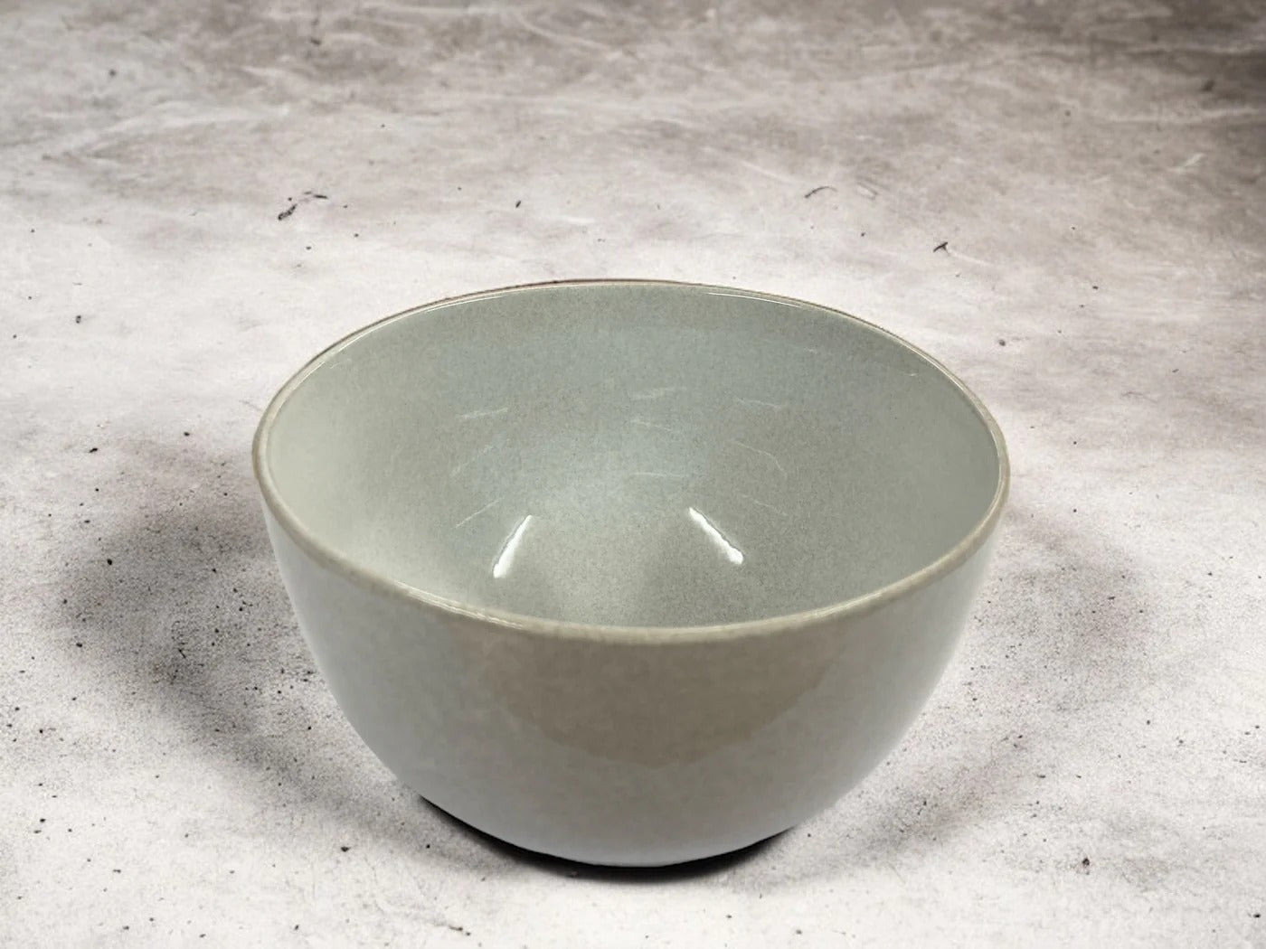 Glazed Bowl with Reactive Speckles