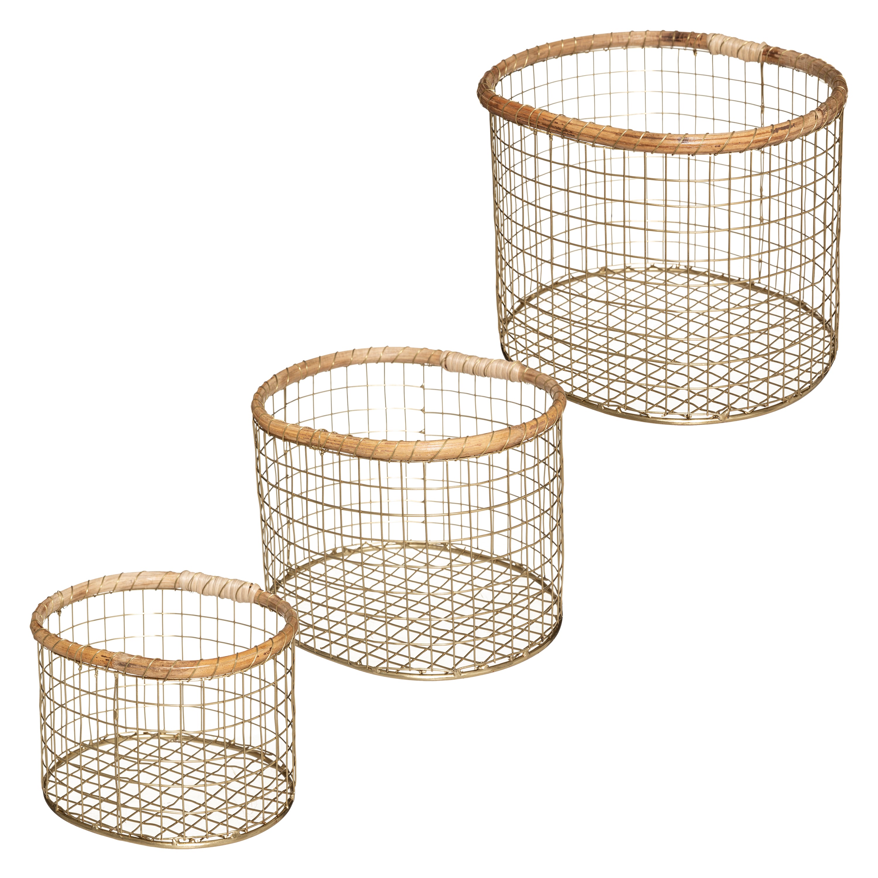 Wonderly Crate X3 Set with Gold Finish