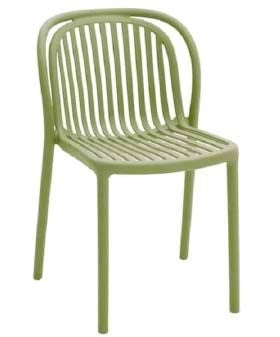 Outdoor Dining Chair Polypropylene Stackable Modern Patio Seating