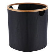 Foldable Storage Basket with Bamboo Trim, 70L Laundry Organizer