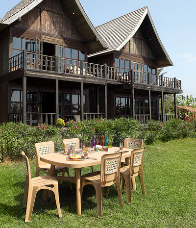 Eviva Heavy-Duty Plastic Garden Table