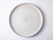 Sandy Spiral Dinner Plate, Glazed Pottery, 26.5 cm, Beach Beige