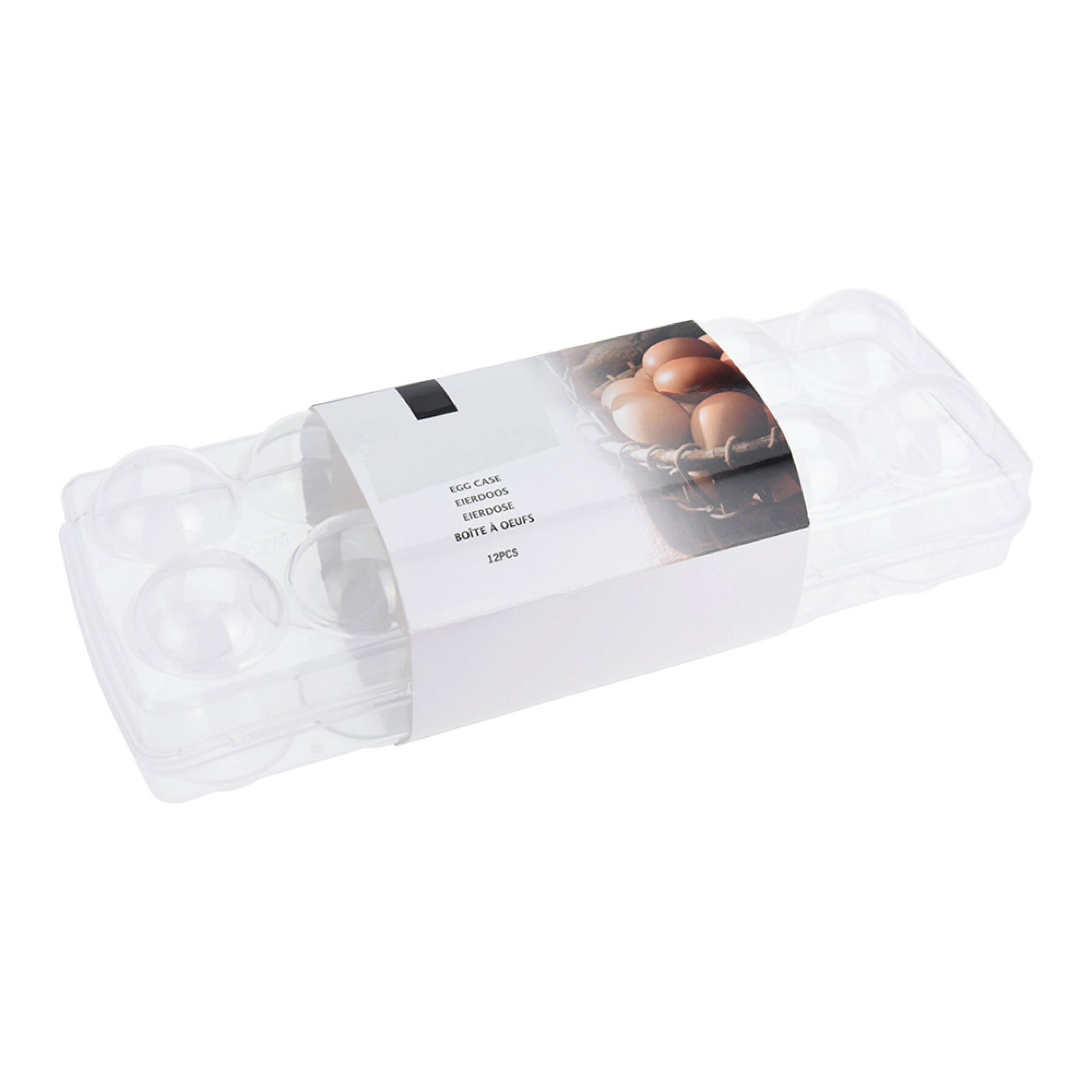 Plastic Egg Box Transparent, 27 x 9 cm