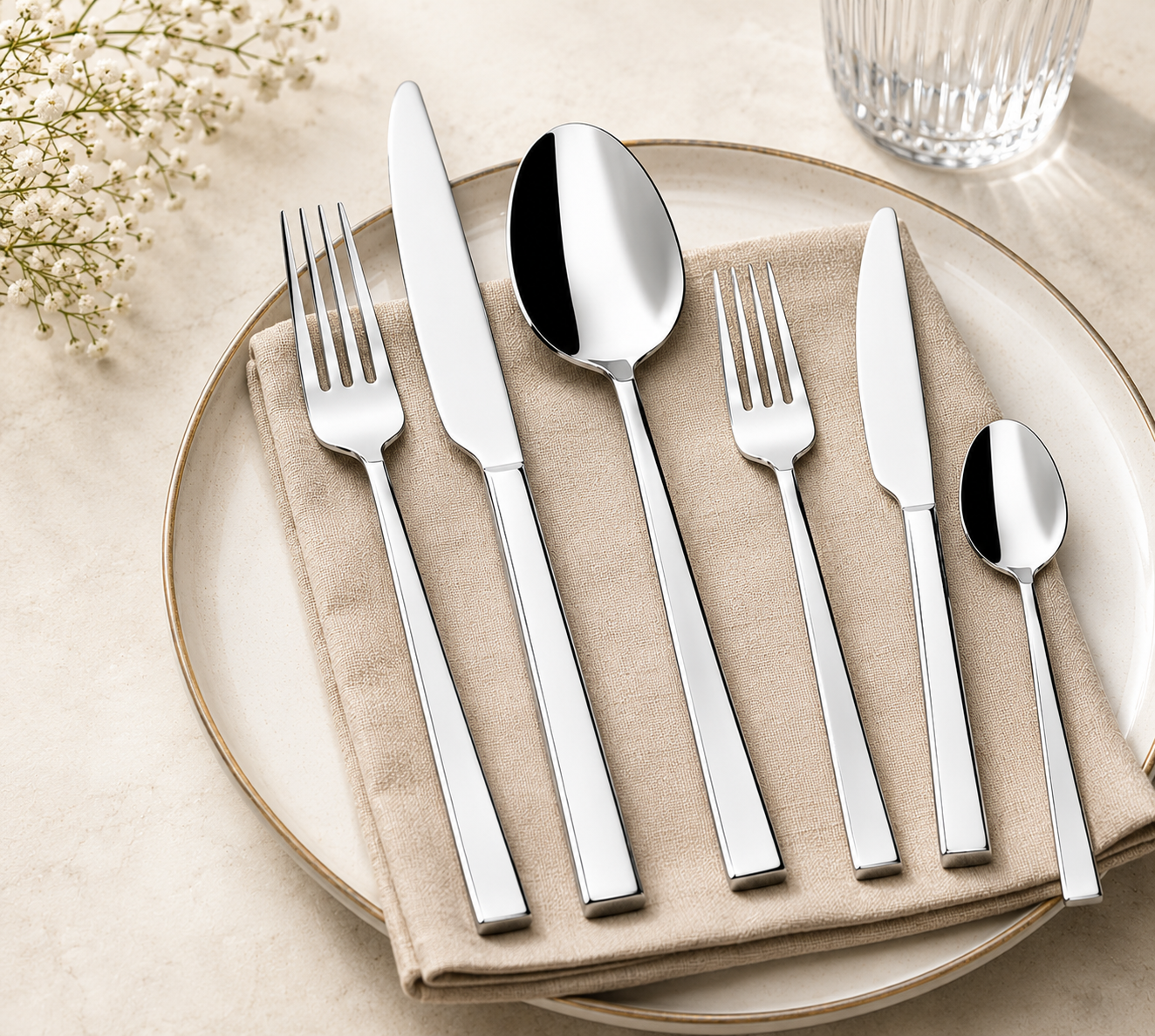 36-Piece Stainless Steel Cutlery Set