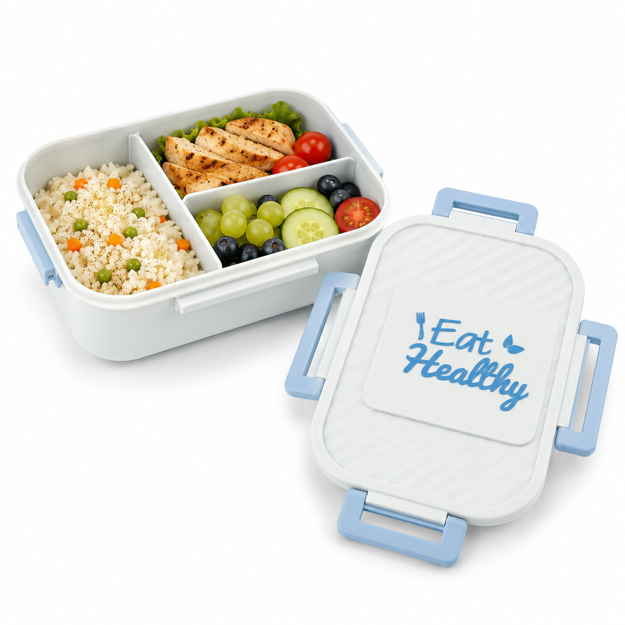 Plastic Lunch Box – 3 Compartments