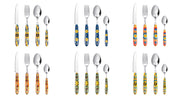 Trinacria 24-Piece Multi Décor Cutlery Set