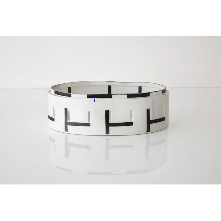 Black and White Decorative Bowl Modern Ceramic Entryway Organizer