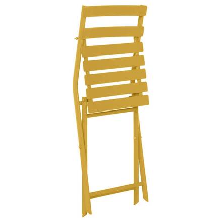 GREENSBORO Folding Chair - Mustard, Epoxy Steel Frame